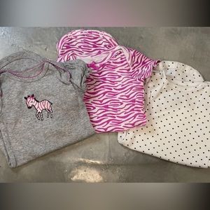4/$25 Baby Girl’s Carters Onesies  0-3 months
